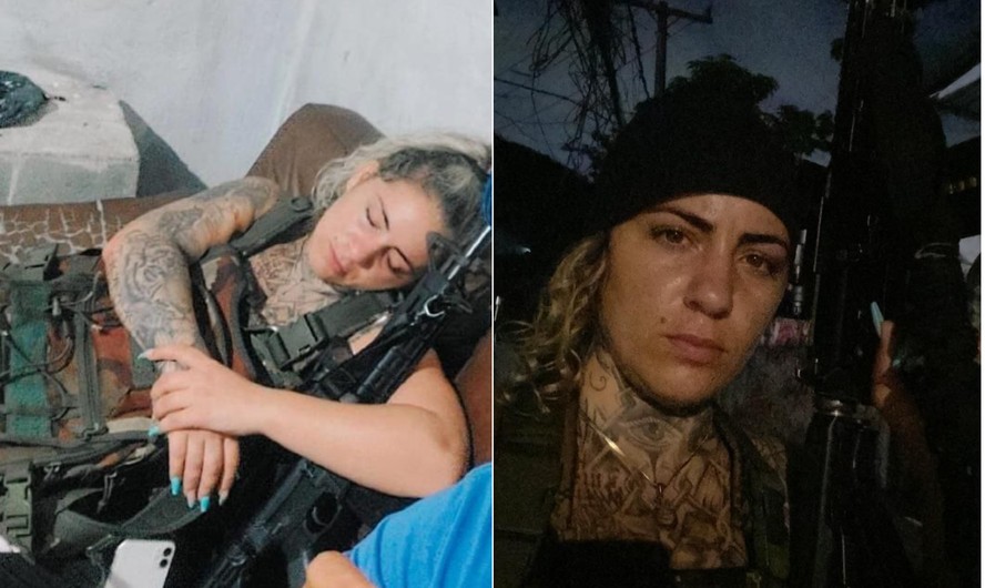 Eweline Passos Rodrigues, de 28 anos. Conhecida como “Diaba Loira”, ela teria se envolvido com o Comando Vermelho (CV) a partir de 2022, após sofrer tentativa de feminicídio, e, agora, após um rompimento com a facção, teria se aliado ao Terceiro Comando Puro (TCP).