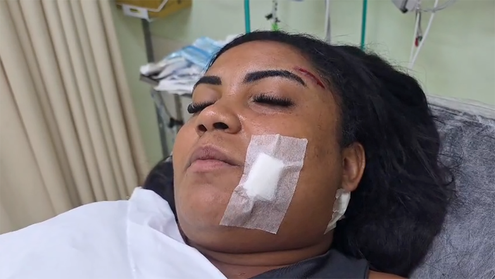 Tayná Rebouças da Conceição levou 3 tiros — Foto: Reprodução