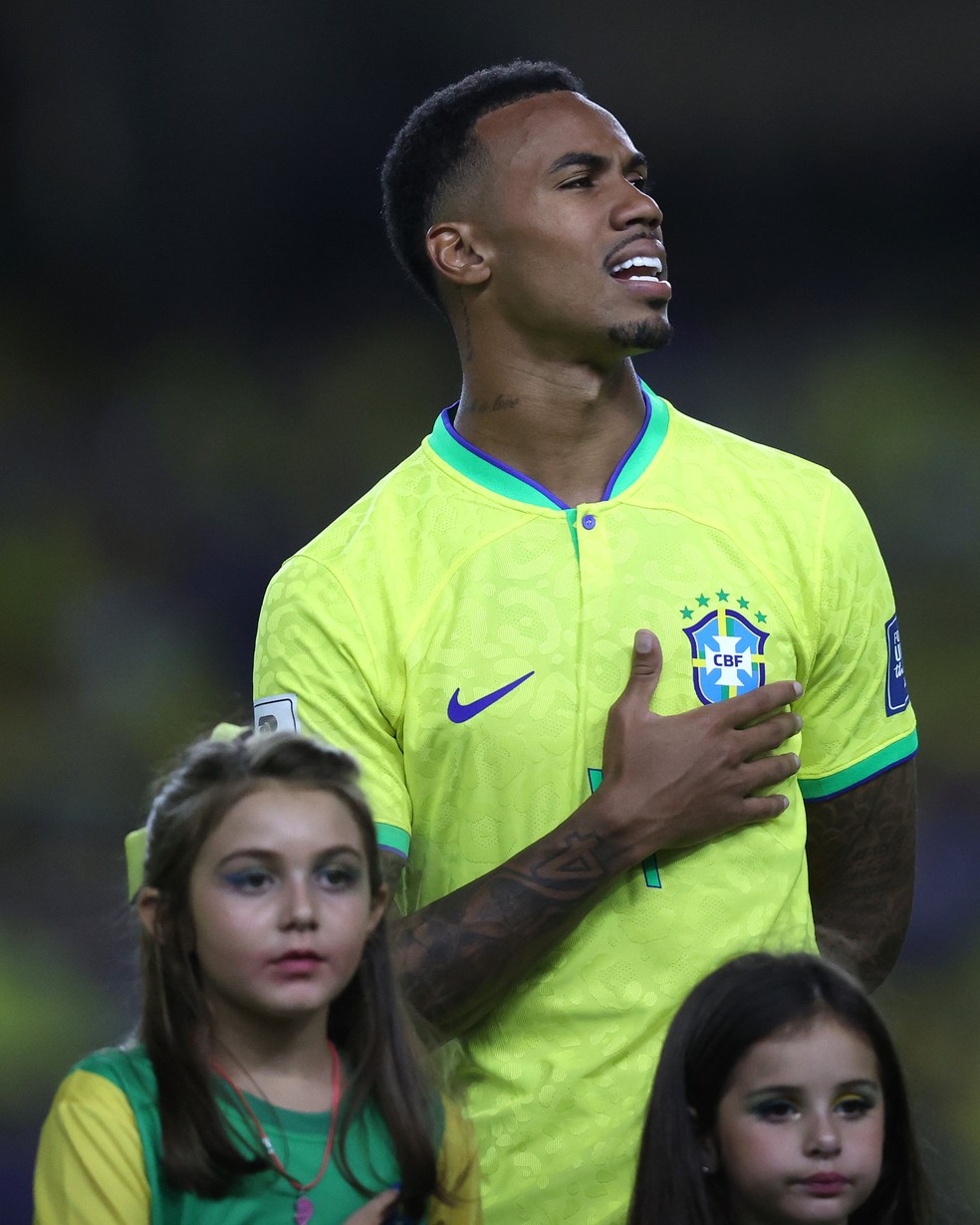 Gabriel Magalhães em estreia pela seleção brasileira — Foto: Vitor Silva/CBF