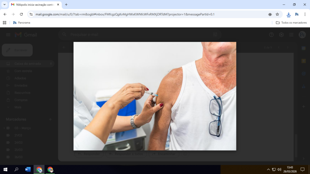 Nilópolis inicia vacinação contra a gripe influenza para grupos prioritários