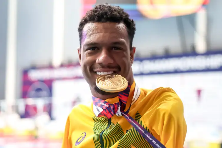 Singapura, 26/09/2025 - Nadador Gabriel Araújo no Mundial Paralímpico de Natação - Singapura 2025 - Foto: Wander Roberto/CPB