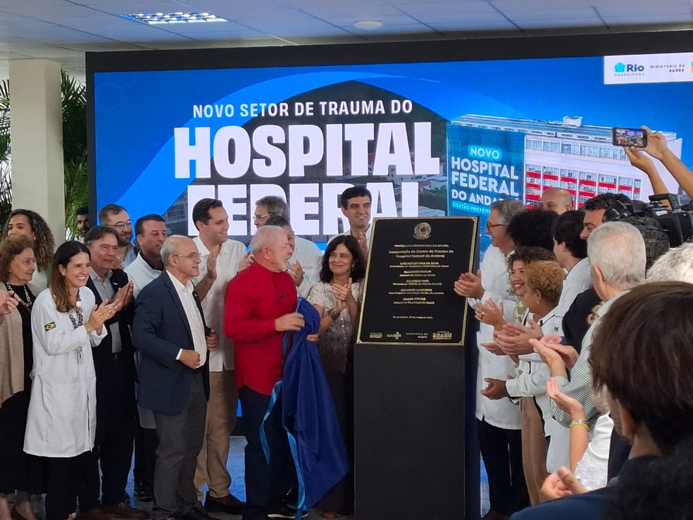 Lula inaugura novo setor de trauma do Hospital Federal do Andaraí, no Rio