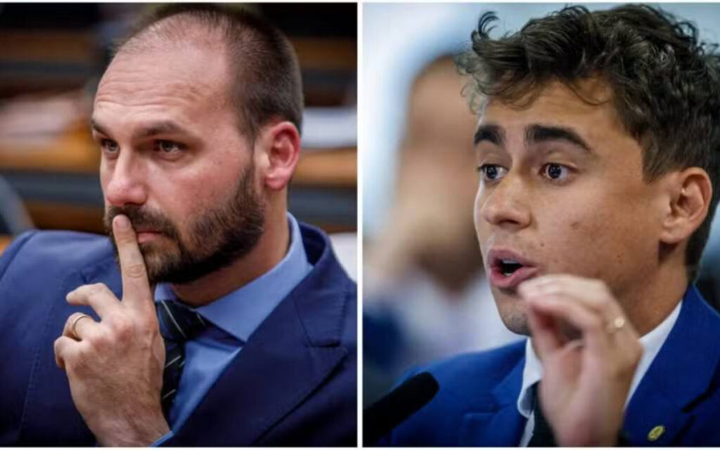 Eduardo Bolsonaro critica Nikolas Ferreira e cobra união da direita