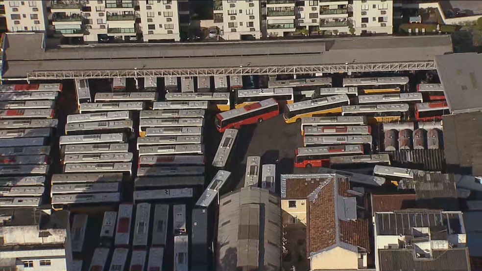 Garagem da antiga viação Vila Isabel, em imagem de arquivo — Foto: Reprodução/TV Globo