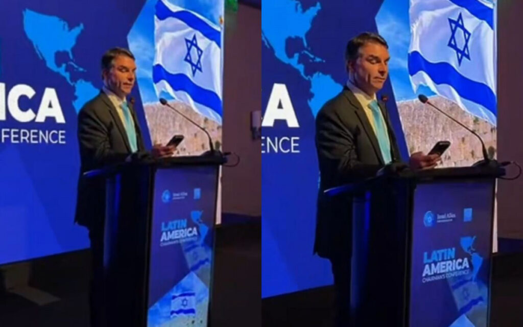 Em evento na Argentina, Flávio Bolsonaro afirma que Brasil voltará a fortalecer relação com país vizinho