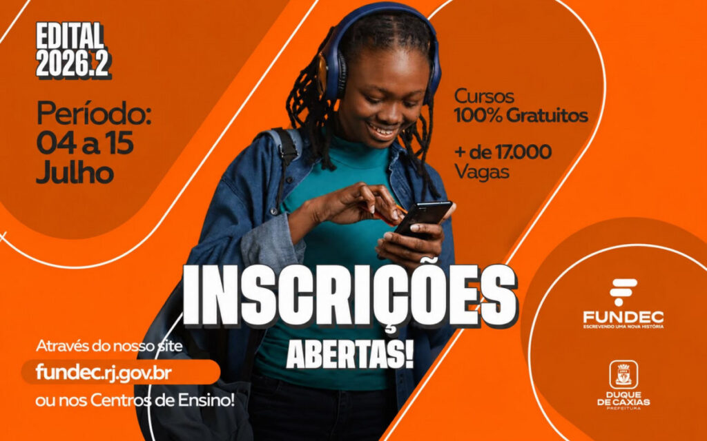 Fundec abre mais de 17 mil vagas para cursos gratuitos em Duque de Caxias