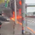 Criminosos incendeiam caminhões na Avenida Brasil durante operação no Complexo de Israel