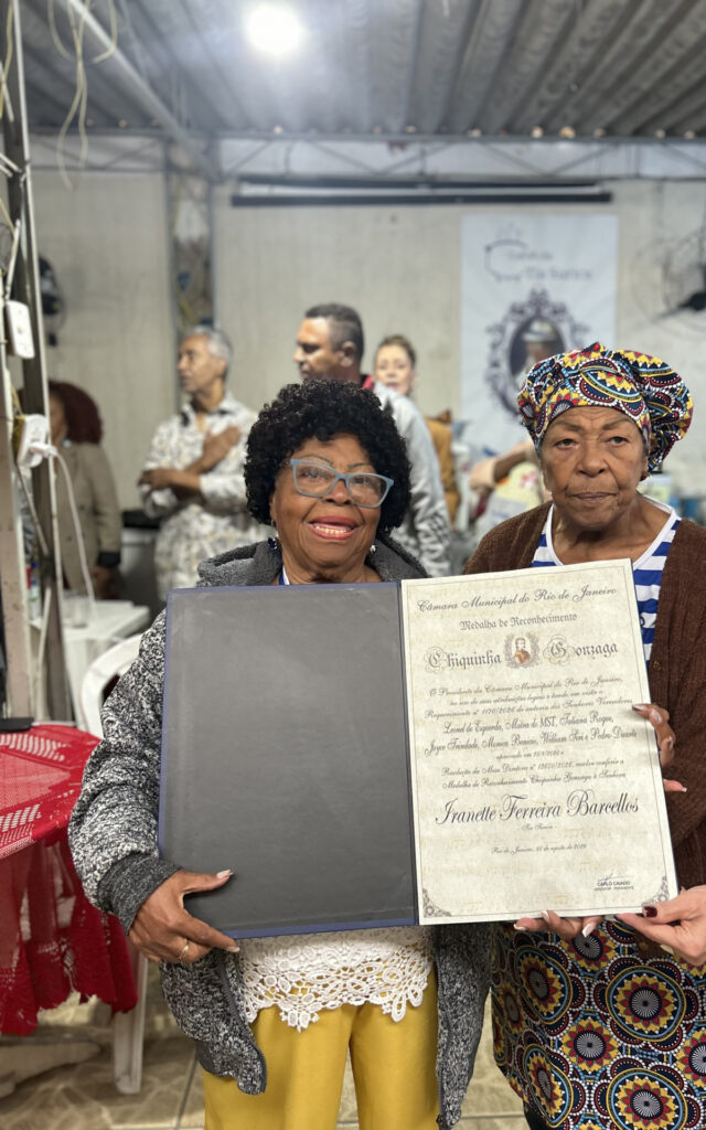 Tia Surica é homenageada com Medalha Chiquinha Gonzaga no Rio
